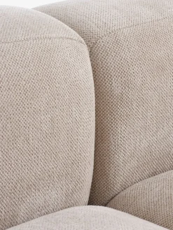 SKEJBYCanapé modulable SKEJBY 3 personnes a/pouf tissu beige