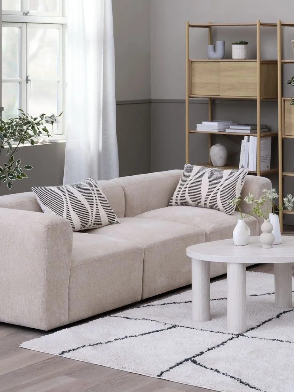 SKEJBYModule canapé SKEJBY angle/extrémité tissu beige