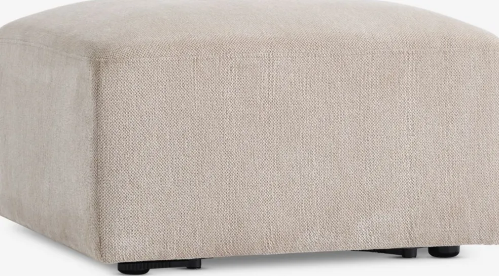 SKEJBYModule canapé SKEJBY méridienne/pouf tissu beige