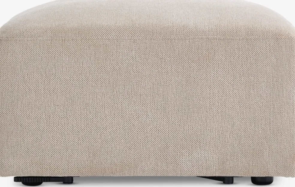 SKEJBYModule canapé SKEJBY méridienne/pouf tissu beige