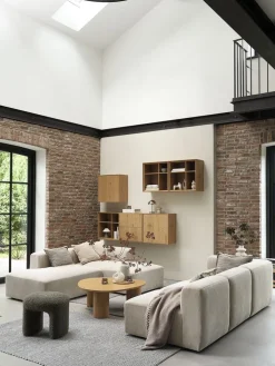 SKEJBYModule canapé SKEJBY ouvert gauche tissu beige
