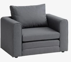 SKILLEBEKKFauteuil convertible SKILLEBEKK tissu gris foncé