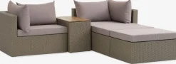 SOLNAEnsemble lounge modulable SOLNA 4 personnes naturel