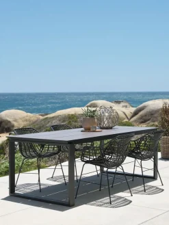 SONNERUP + ILDERHUSESONNERUP L215 table gis + 4 ILDERHUSE chaises noir