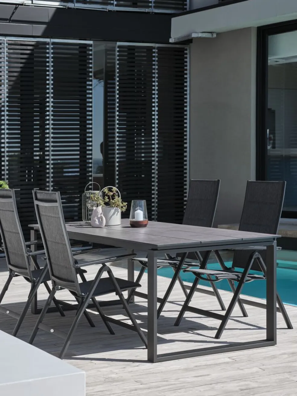 SONNERUP + MYSENSONNERUP L215 table + 4 MYSEN chaises gris