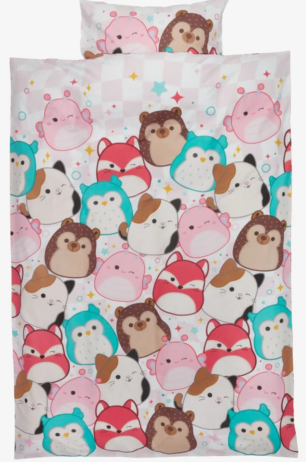 SQUISHMALLOWSParure de lit SQUISHMALLOWS 140x200 rose
