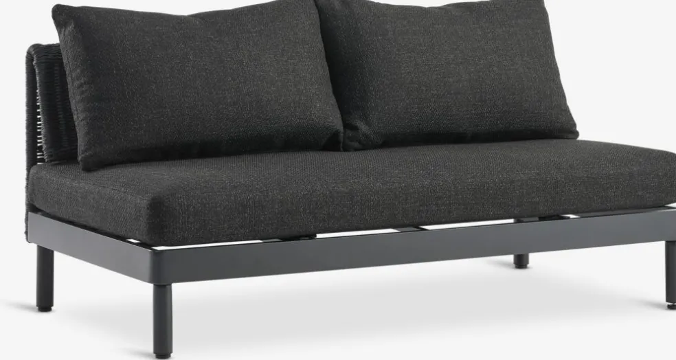 STORLIEN + VOSSEnsemble lounge STORLIEN travertin + VOSS 2 personnes noir