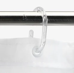 SUNDBYPlusRideau de douche SUNDBY 180x200 cm gris/blanc
