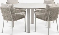 SURNADAL + GILJASURNADAL Ø150 table + 4 GILJA chaises beige