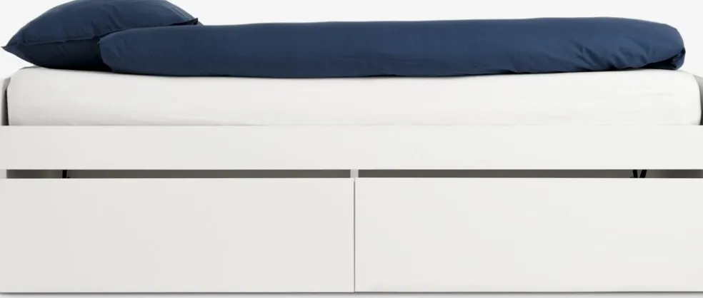 TANGBJERGLit a/rangement TANGBJERG 90/180x200 blanc