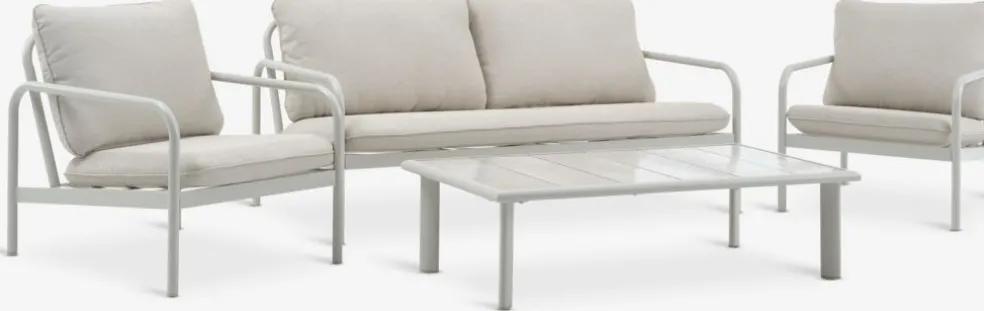 TEGLUMEnsemble lounge TEGLUM 4,5 personnes beige