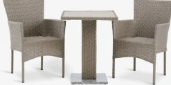 THY + AIDTTHY L60 table + 2 AIDT chaises naturel