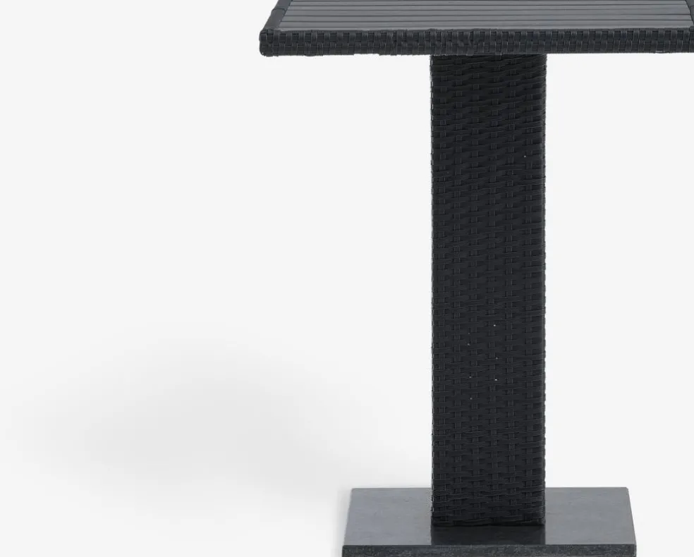 THY + GUDHJEMTHY L60 table + 2 GUDHJEM chaises noir