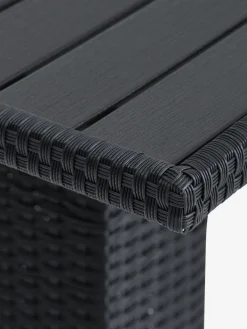 THY + ILDERHUSETHY L60 table noir + 2 ILDERHUSE chaises naturel