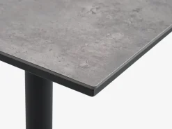 TIPMOSE + NABBENTIPMOSE L70 table gris + 2 NABBEN chaises noir
