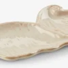 TORTUNAPlateau TORTUNA 10x25cm forme coquillage beige