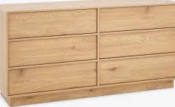 TRANUMCommode 3+3 tiroirs TRANUM coloris chêne