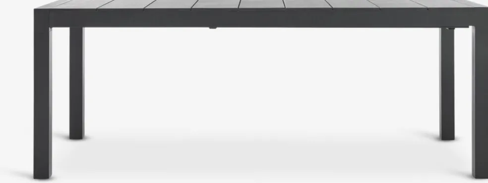 TYDAL + HEMSEDALTYDAL L208/272 table + 4 HEMSEDAL chaises noir