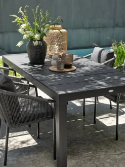 TYDALTable de jardin TYDAL l95xl208/272 noir