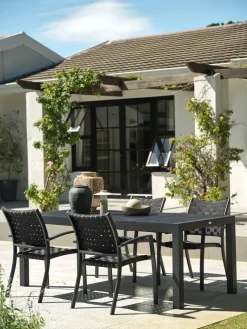 TYDALTable de jardin TYDAL l95xl208/272 noir