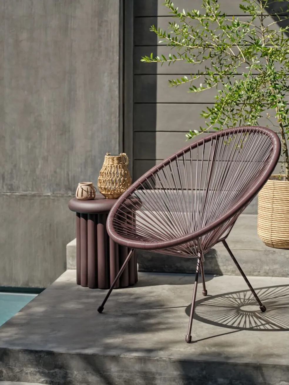 UBBERUPFauteuil lounge d'extérieur UBBERUP aubergine