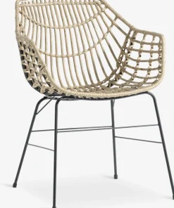 UDBYNEDER + ILDERHUSEUDBYNEDER Ø120 table teck + 4 ILDERHUSE chaises natural