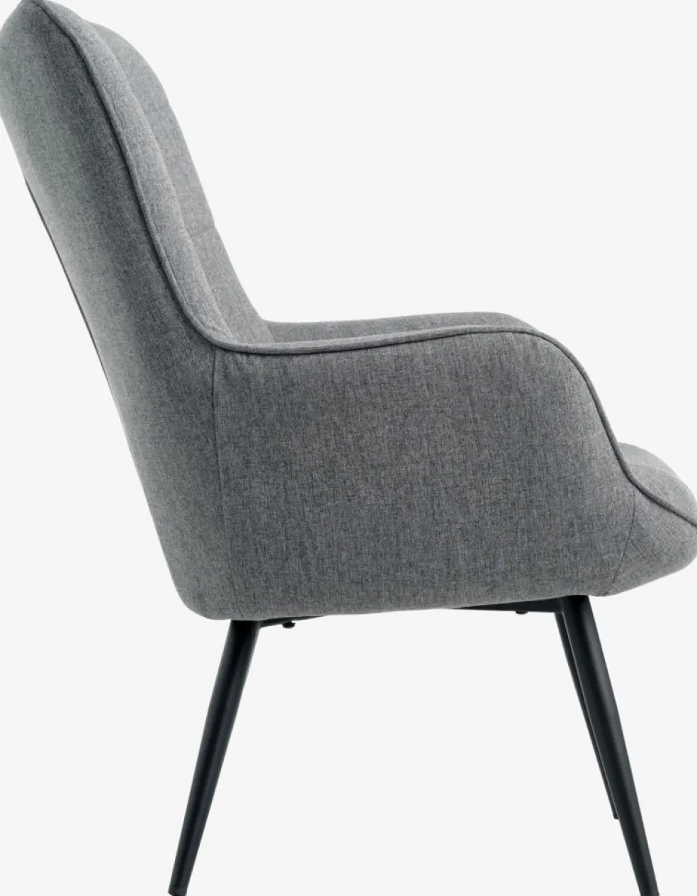 ULDUMFauteuil ULDUM tissu gris/noir