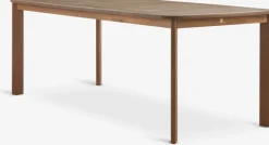 UVDAL + HEMSEDALUVDAL L223 table eucalyptus + 4 HEMSEDAL chaises noir