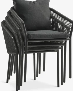 VAMDRUP + GILJAVAMDRUP Ø120 table + 4 GILJA chaises gris