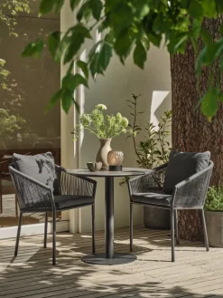VAMDRUP + GILJAVAMDRUP Ø70 table + 2 GILJA chaises gris