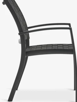 VAMDRUP + GLOMFJORDVAMDRUP Ø70 table gris + 2 GLOMFJORD chaises noir