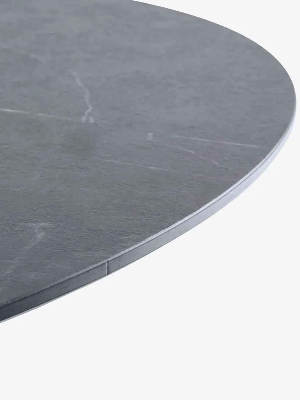 VAMDRUP + INGSTRUPVAMDRUP Ø120 table gris + 4 INGSTRUP chaises noir