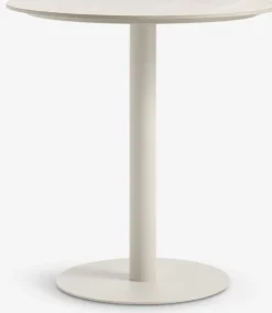 VAMDRUP + INGSTRUPVAMDRUP Ø70 table + 2 INGSTRUP chaises beige
