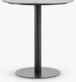 VAMDRUP + INGSTRUPVAMDRUP Ø70 table gris + 2 INGSTRUP chaises noir