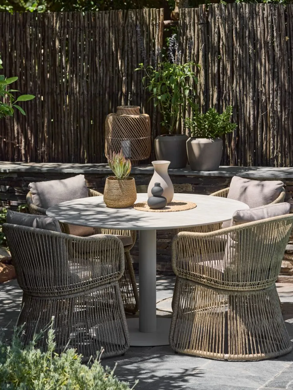 VAMDRUPTable de jardin VAMDRUP Ø120 beige