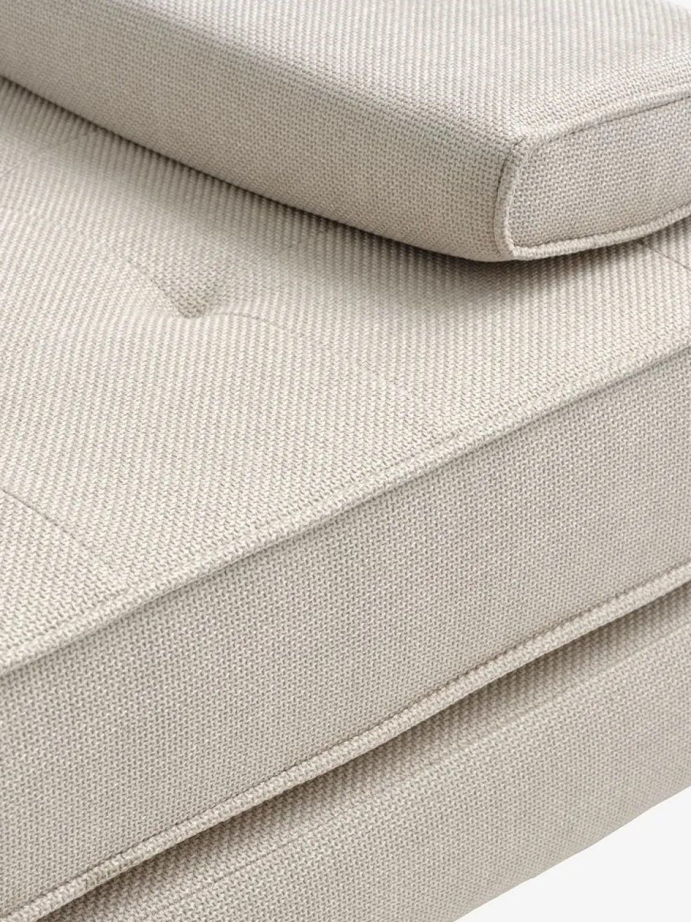 VARMARKBanquette VARMARK 190x76 a/cushion tissu beige/coloris chêne
