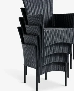 VATTRUP + AIDTVATTRUP L172/276 table + 4 AIDT chaises noir