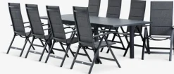 VATTRUP + MYSENVATTRUP L172/276 table noir + 4 MYSEN chaises gris