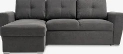 VEJLBYCanapé convertible avec méridienne VEJLBY tissu gris foncé