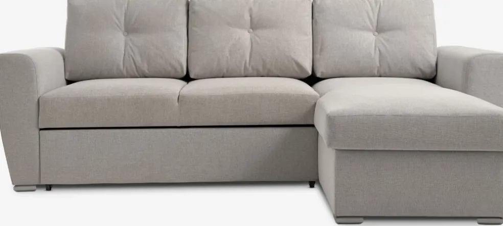 VEJLBYCanapé convertible méridienne VEJLBY tissu sable clair