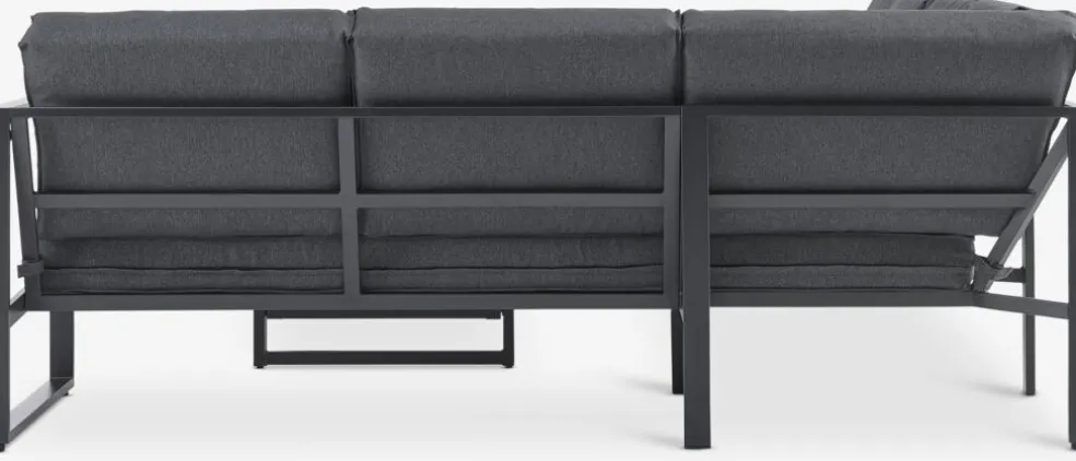VONGEEnsemble lounge VONGE 6 personnes noir