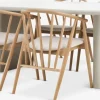 VORDINGBORG + LYKSBORGVORDINGBORG L198 table beige + 4 LYKSBORG chaises chêne nat.