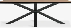 YPNASTED + LOMMAYPNASTED L215 table naturel + 4 LOMMA chaises noir