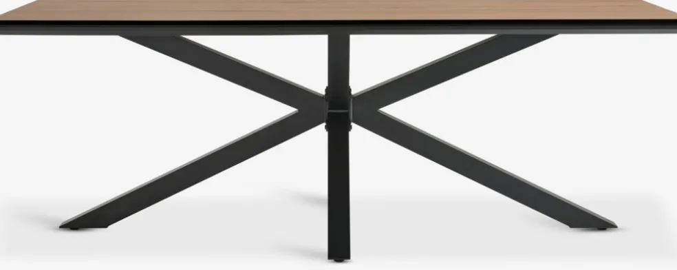 YPNASTED + LOMMAYPNASTED L215 table naturel + 4 LOMMA chaises noir